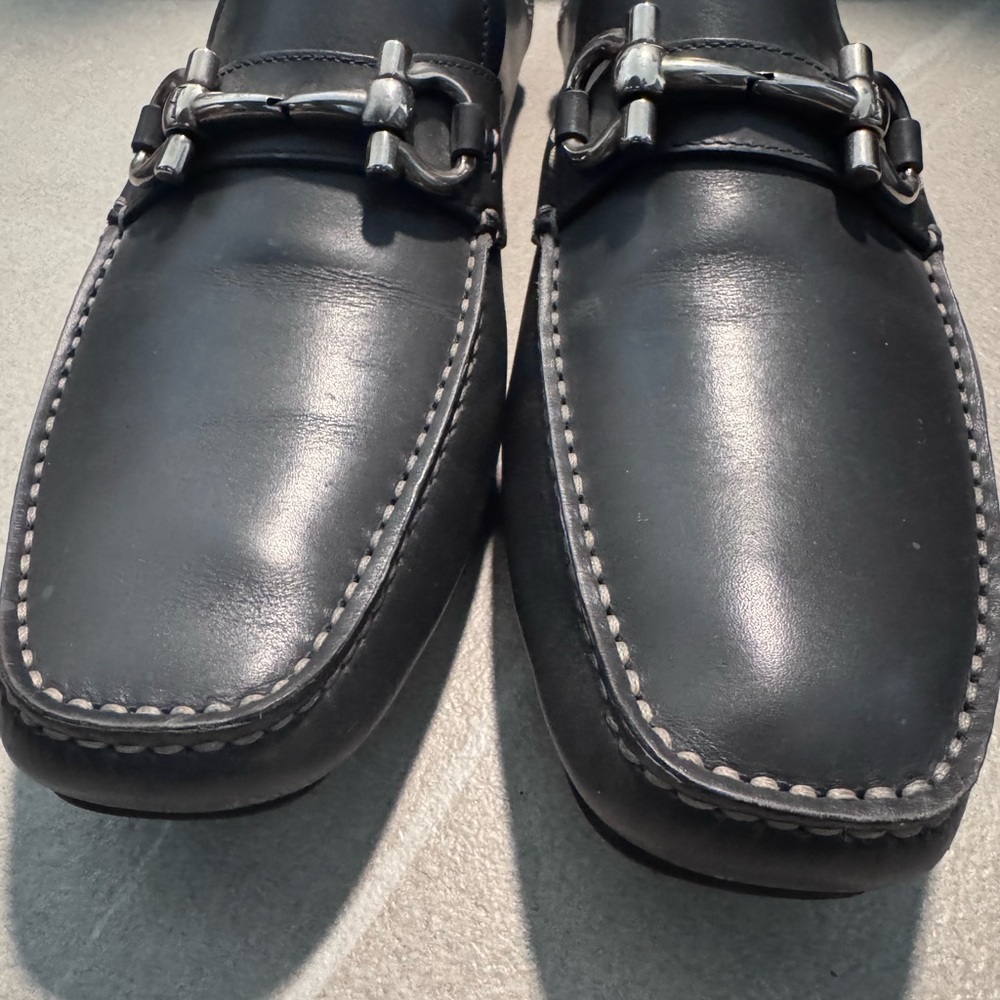 Salvatore Ferragamo Black Leather Loafers